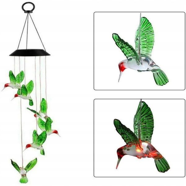 Lampy ogrodowe LED kolibry – zawieszane dekoracje