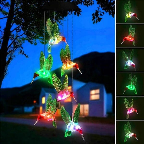 Lampy LED kolibry – dekoracja tarasu