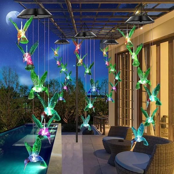 Lampy LED kolibry – oświetlenie ogrodu nocą
