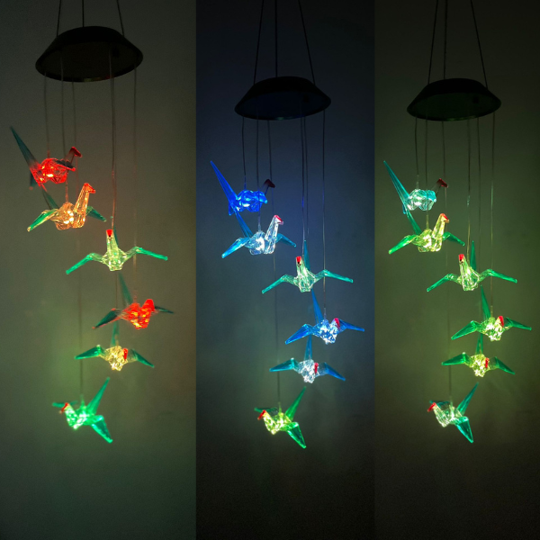 Girlanda solarna LED Żuraw Origami – energooszczędne oświetlenie