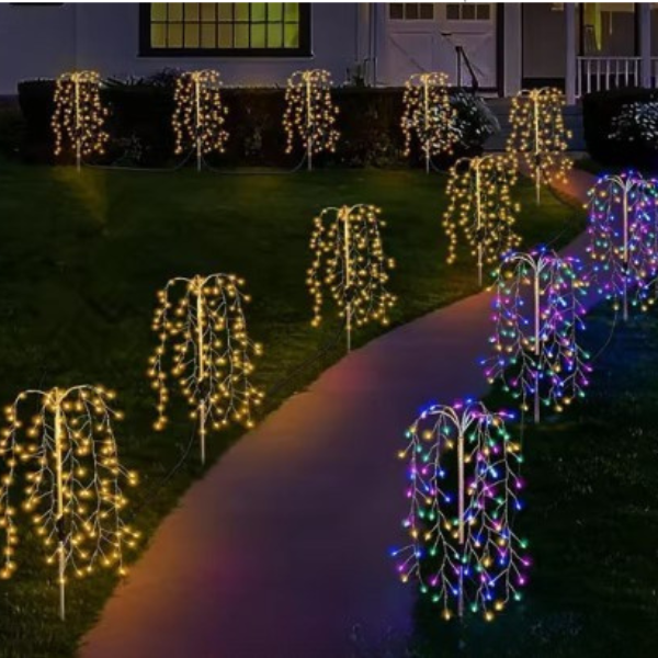 Lampa ogrodowa LED solarna RGB – dekoracyjne oświetlenie ścieżki