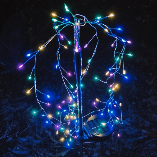 Dekoracyjna lampa solarna LED RGB – kolorowe oświetlenie nocą