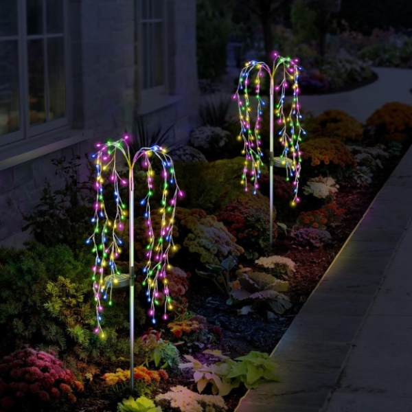 Lampa ogrodowa LED solarna RGB – kolorowe światło w ogrodzie