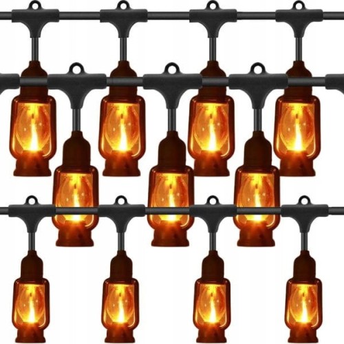 Girlanda świetlna LED z lampionami – dekoracyjne oświetlenie ogrodu