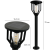 Solarna lampa ogrodowa 79 cm IP65 – rysunek techniczny i widok frontowy