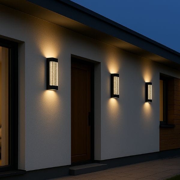 Zewnętrzny kinkiet aluminiowy LED 12W biały – zastosowanie na elewacji budynku