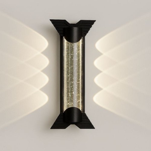 Aluminiowy kinkiet elewacyjny LED 12W IP65 w białym kolorze – widok z przodu