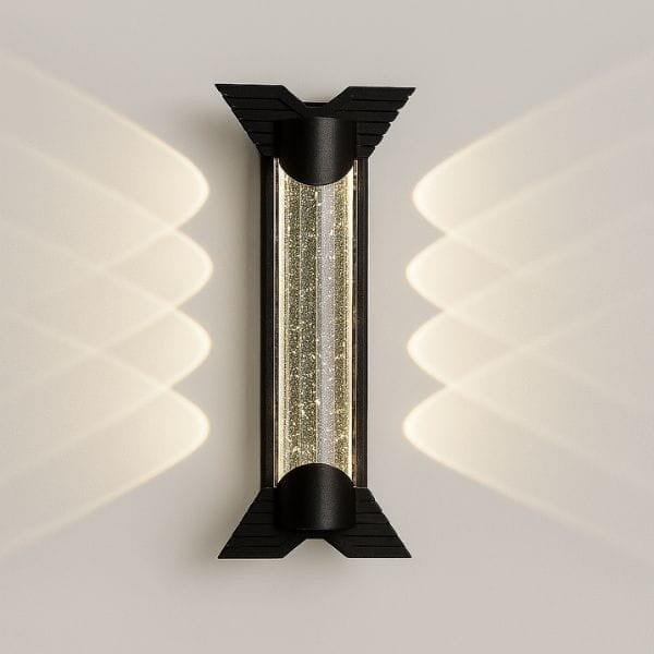 Aluminiowy kinkiet elewacyjny LED 12W IP65 w białym kolorze – widok z przodu