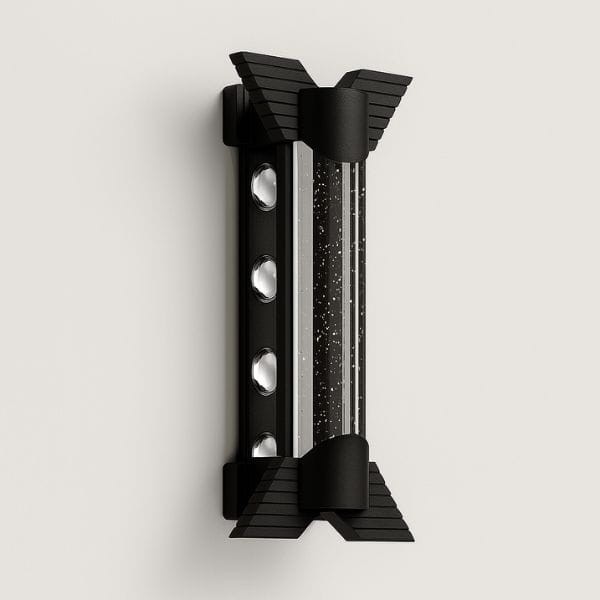 Kinkiet LED 12W biały neutralny – zewnętrzna lampa elewacyjna IP65, widok boczny