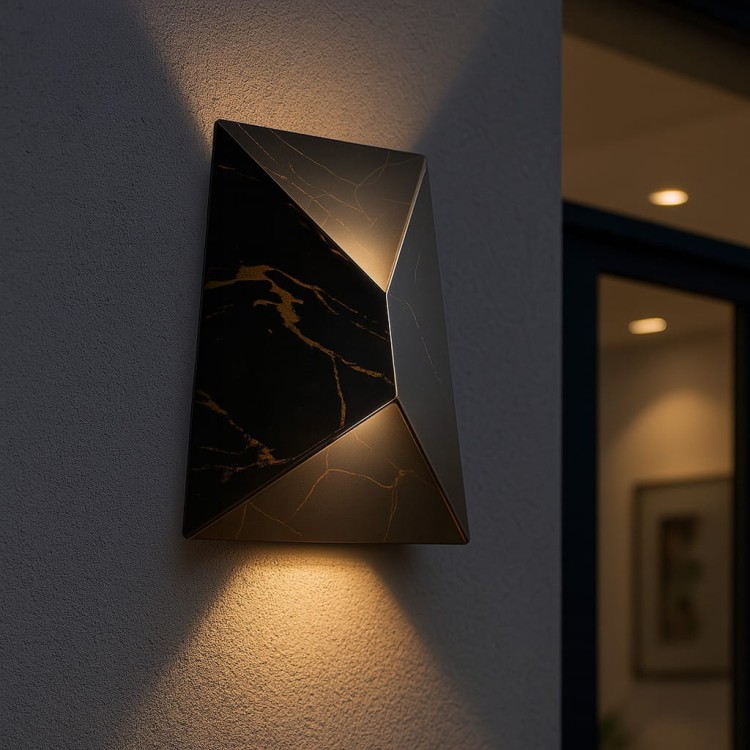 Lampa elewacyjna LED 10W czarna – oświetlenie ścienne w nowoczesnej aranżacji