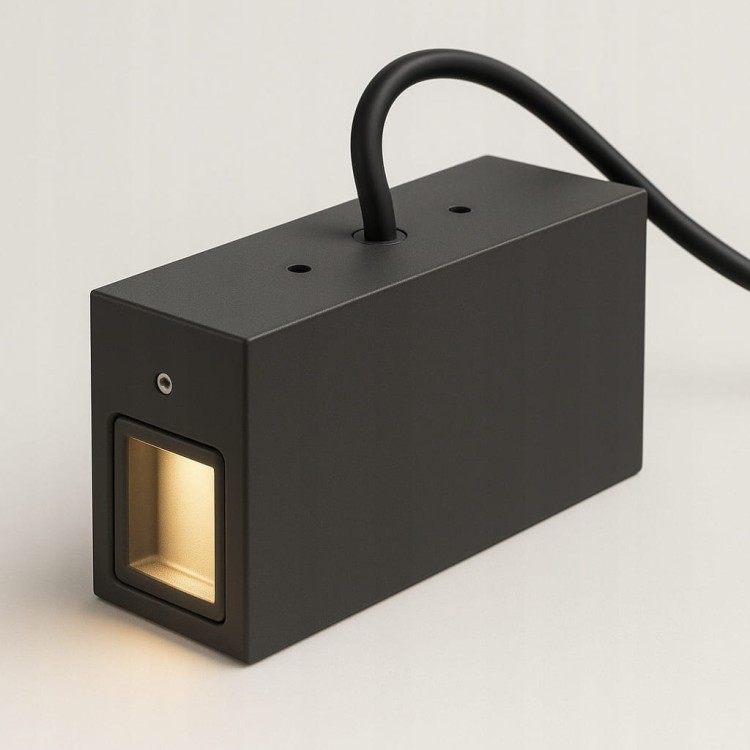 Zewnętrzny kinkiet elewacyjny LED 6W o minimalistycznym designie – zbliżenie