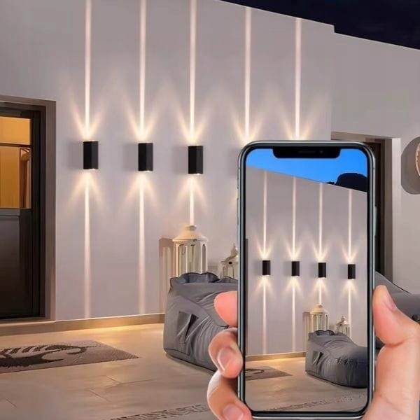 Smukła lampa ścienna LED 6W do zastosowań zewnętrznych – widok instalacji