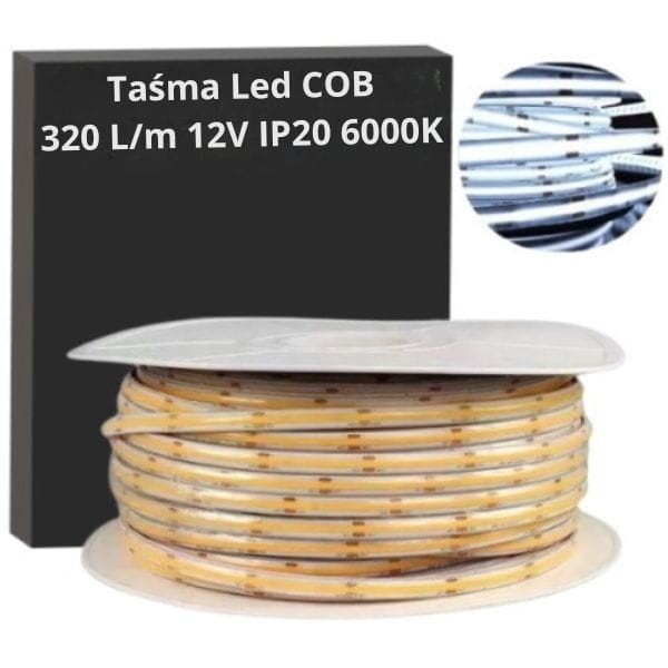 Taśma Led COB 320 Lm 12V IP20 6000K.jpg