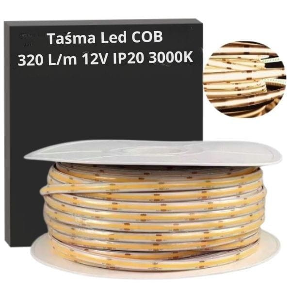 Taśma Led COB 320 Lm 12V IP20 3000K (1).jpg