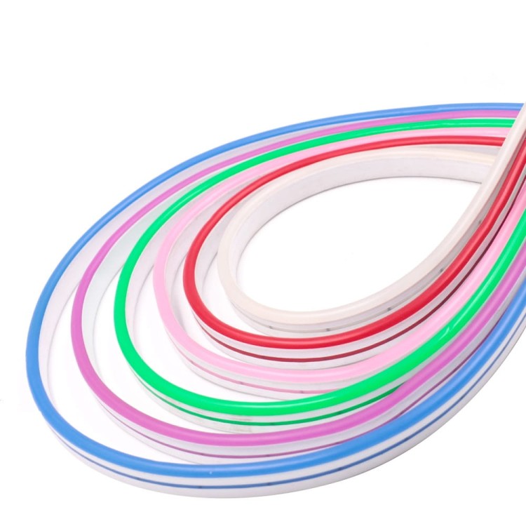 Zestaw kolorowych taśm LED Neon Mono 12V – elastyczne neony LED 5×12 mm