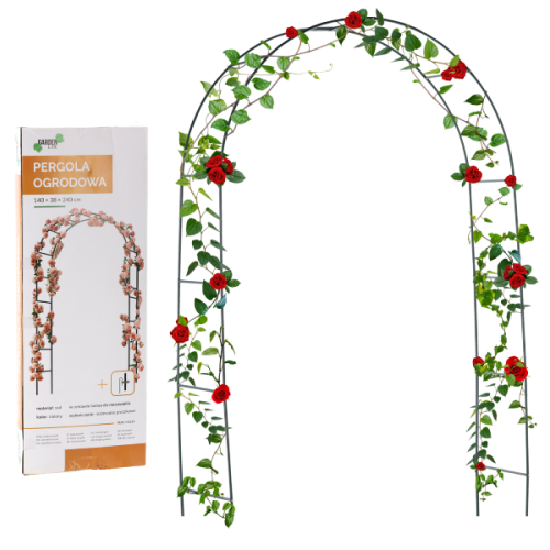 Widok produktu z opakowaniem Kompletna pergola ogrodowa – gotowa do montażu i aranżacji.