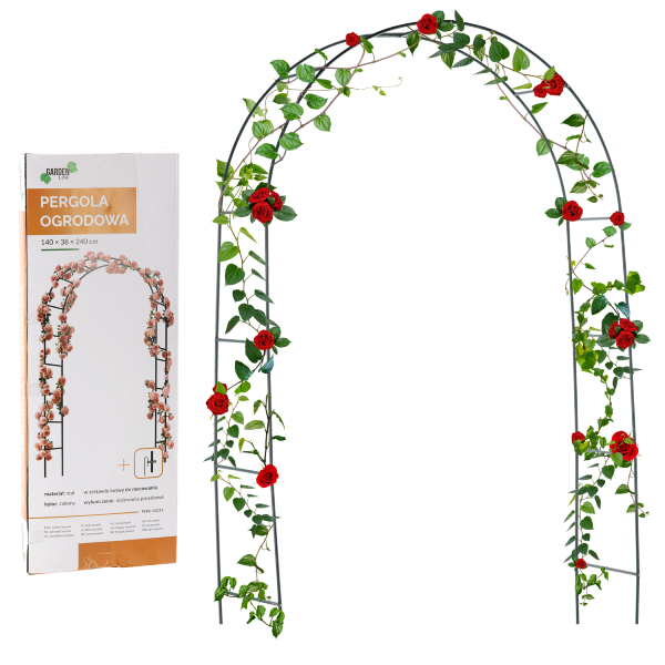 Widok produktu z opakowaniem Kompletna pergola ogrodowa – gotowa do montażu i aranżacji.