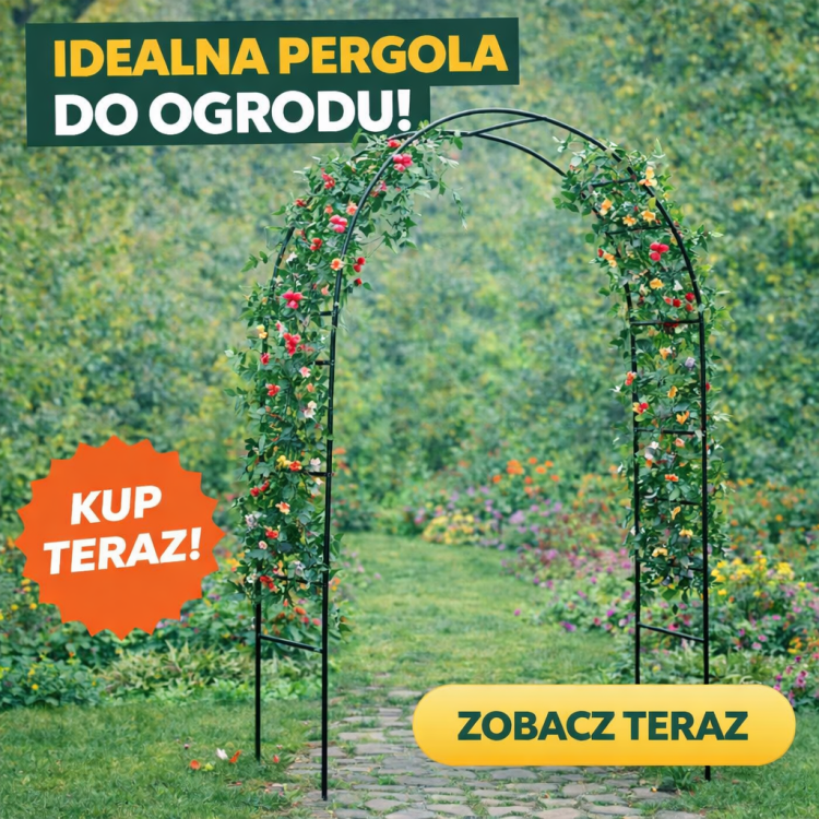 Elegancka pergola ogrodowa, idealna do dekoracji ogrodu, tarasu lub wejścia.