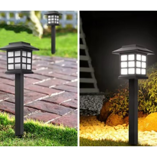 solarna lampa LED ogrodowa styl japoński zimne białe światło oświetlenie ścieżki dzień i noc IP65.png