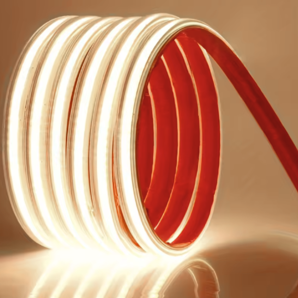 Nowoczesna taśma COB 230V – ciągła linia światła w barwie białej neutralnej 4000K