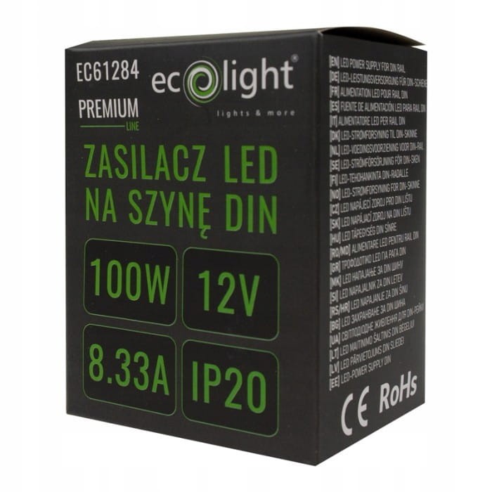 Zasilacz na szynę DIN PREMIUM 12V 100W 3