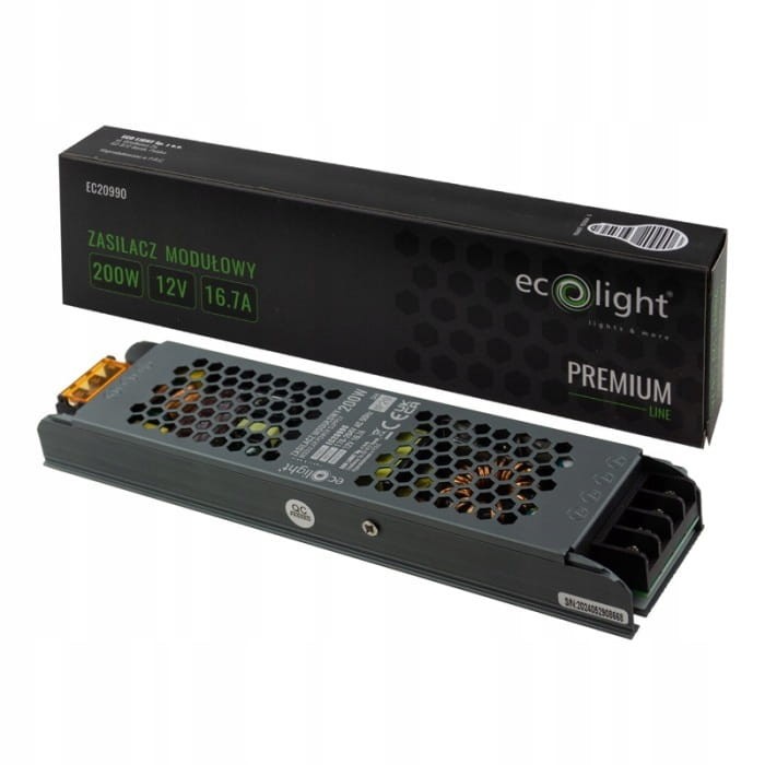 Zasilacz modułowy slim PREMIUM 200W 12V 1.