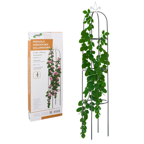 Nowoczesna pergola ogrodowa kolumnowa – idealna do aranżacji ogrodu, wspiera wzrost roślin i tworzy efektowną dekorację..png