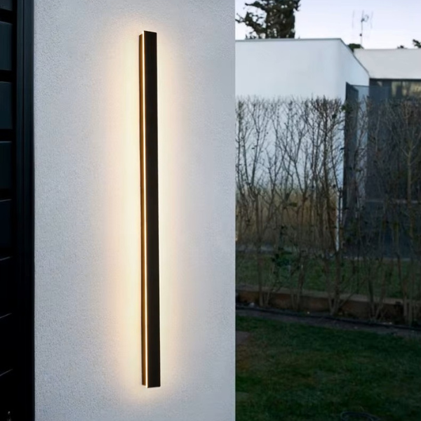 Minimalistyczna lampa ścienna LED – stylowy kinkiet elewacyjny z regulacją jasności..png