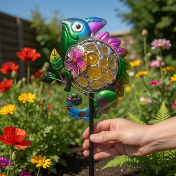 lampa solarna LED kameleon metalowa ręcznie malowana 41 cm wysokość 41 cm szpikulec.png