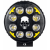 Reflektor LED Skull z efektem wodoodporności IP67 do pojazdów terenowych.png