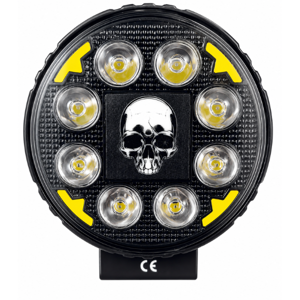 Reflektor LED Skull z efektem wodoodporności IP67 do pojazdów terenowych.png