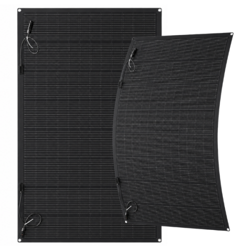 elastyczny panel solarny 300W wodoodporny – widok prosty i wygięty.png