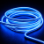 Niebieski Neon Flex LED 24V IP67 – nowoczesna taśma świetlna o jednolitej linii światła, idealna do dekoracyjnego podświetlenia wnętrz i elewacji.