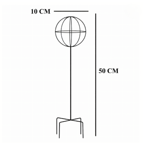 Stelaż ogrodowy kula do roślin pnących – ozdobna pergola metalowa.png