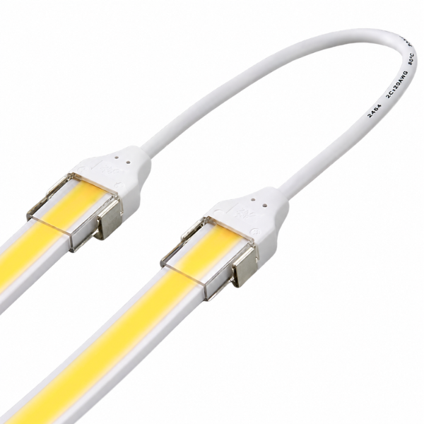 Złączka kątowa do taśm LED COB 10mm IP67 12V/ 24V/ 230V szybki montaż KLIK