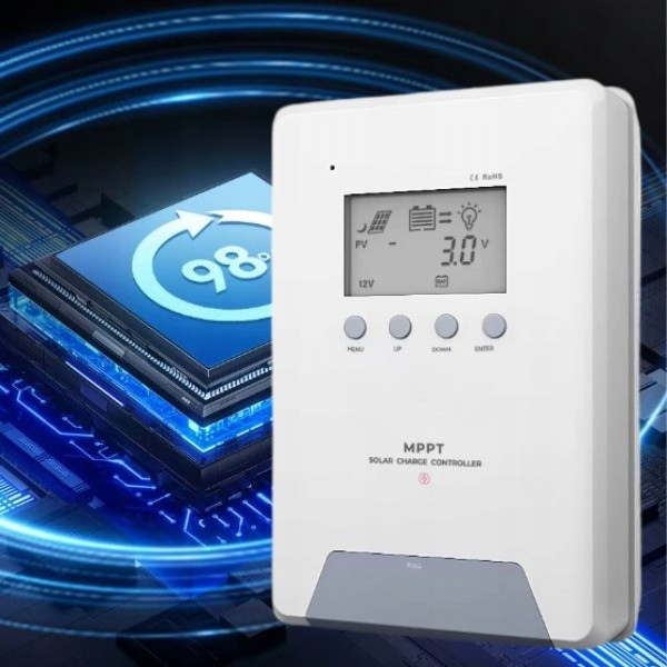 Kontroler MPPT z wydajnym radiatorem chłodzącym i czytelnym wyświetlaczem LCD do systemów fotowoltaicznych 12V24V..png