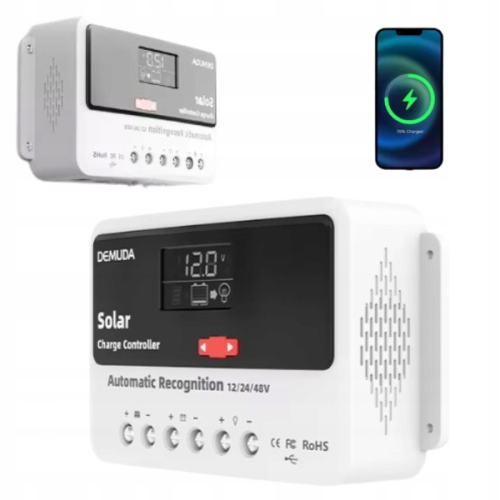 Regulator ładowania Solar Charge Controller z automatycznym rozpoznawaniem napięcia oraz wyświetlaczem LCD do instalacji fotowoltaicznych..png