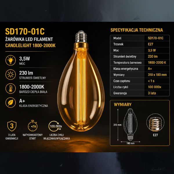 Lampa wisząca LED E27 z żarówką filament 3,5W 1800–2000K – specyfikacja techniczna i wymiary.png