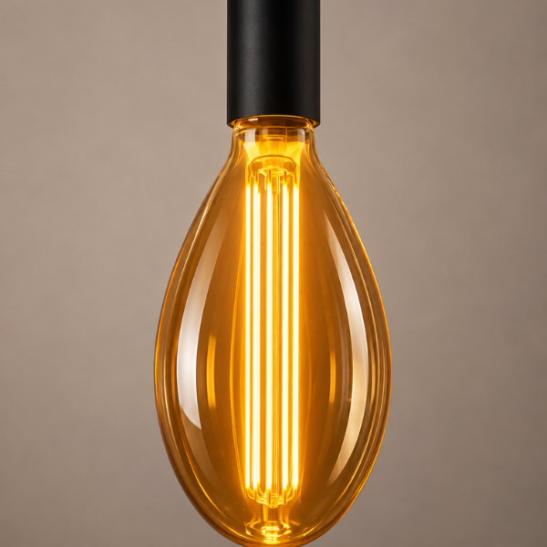 Lampa wisząca Loft E27 z dekoracyjną żarówką LED Filament Amber 3,5W – nowoczesne oświetlenie w stylu industrialnym i vintage.