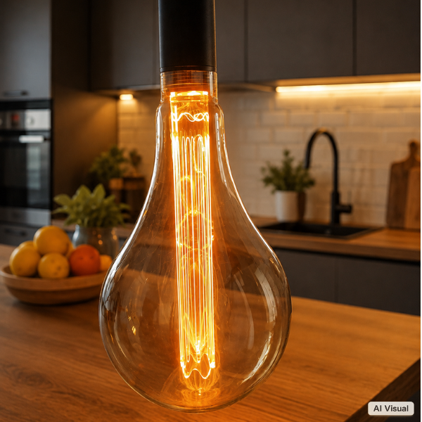 Stylowa żarówka LED Edison ST170 31 cm z ciepłym światłem i filamentem – połączenie klasycznego wyglądu z technologią LED.