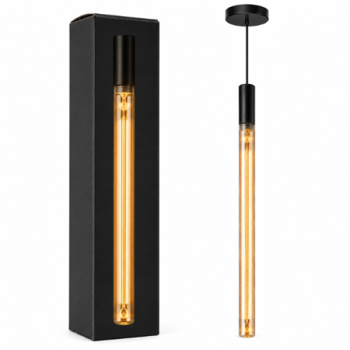 Lampa wisząca LED Filament XXL GA1045 E27 3,5W 2000K Amber 61 cm – czarna oprawa loftowa