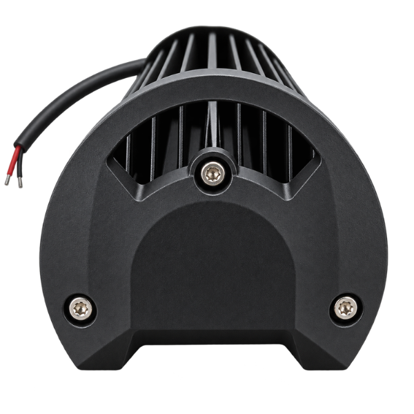 Lampa robocza LED 120W IP68 – widok boczny solidnej czarnej obudowy.png