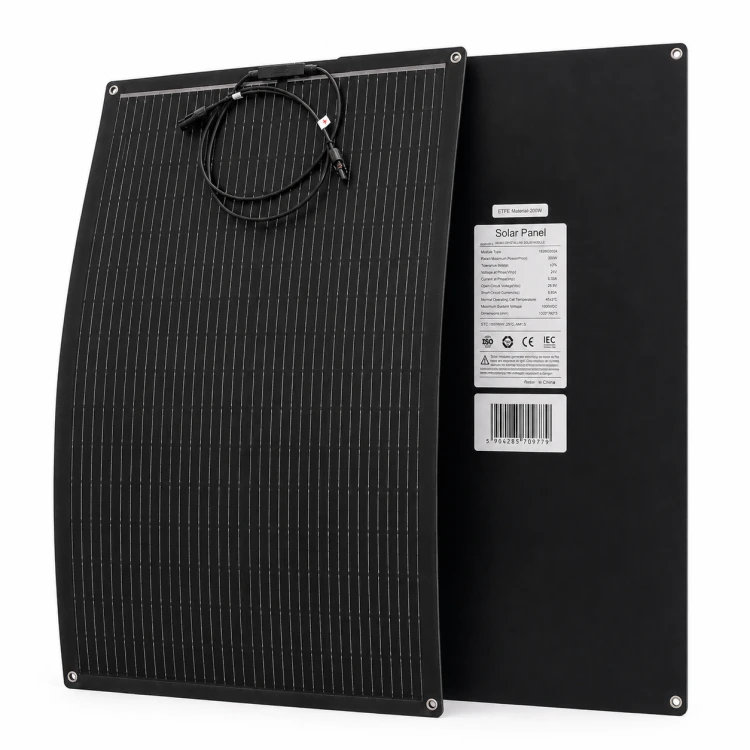 Elastyczny panel solarny 200W – przód i tył panelu fotowoltaicznego.png