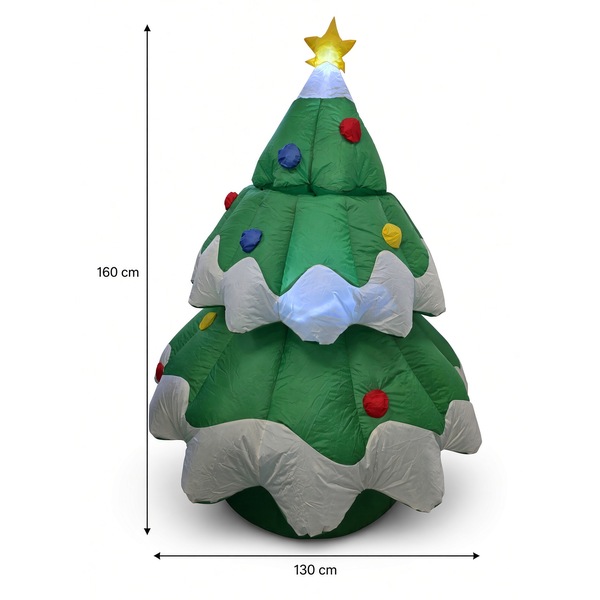 Dmuchana choinka LED ze schowanym Mikołajem 160 × 130 cm – dekoracja świąteczna.jpg