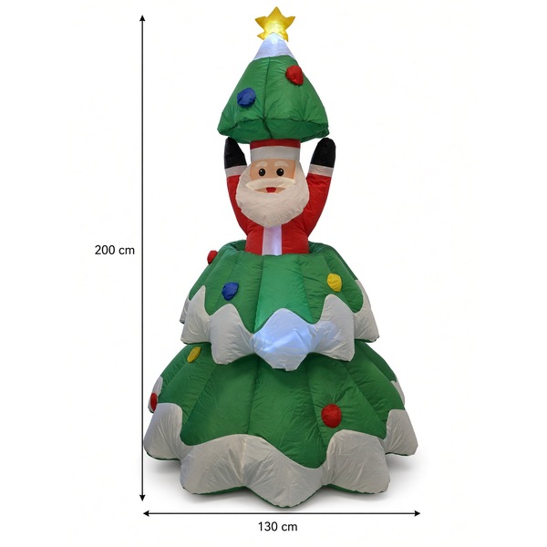 Dmuchana choinka z Mikołajem LED 200 cm – dekoracja świąteczna Boże Narodzenie.jpg