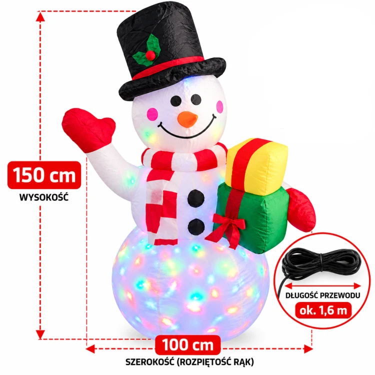 Świecący bałwan dmuchany 150 cm z akcesoriami.png