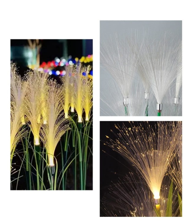 Dekoracyjna lampa solarna trawa pampasowa – aranżacja