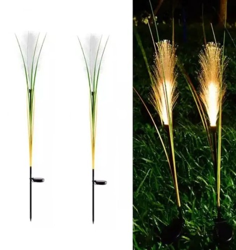 Lampy solarne trawa pampasowa – zestaw