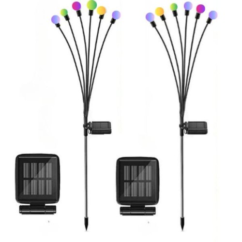 Lampy solarne ogrodowe kulki – zestaw 2 sztuki