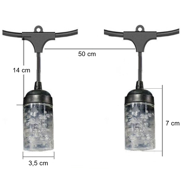 Lampki ogrodowe LED multikolor – zestaw
